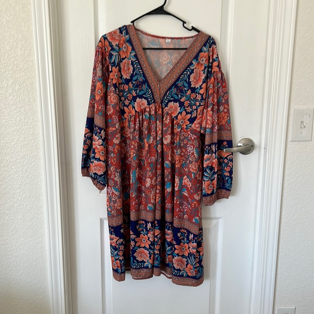 Women’s Trendy L-XXL BOHO hippie dress-read description